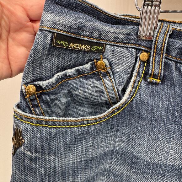 Akademiks Jeans Mens 40 (40x32 ACTUAL) Distressed Faded Wash Relaxed Fit Denim - Picture 6 of 12